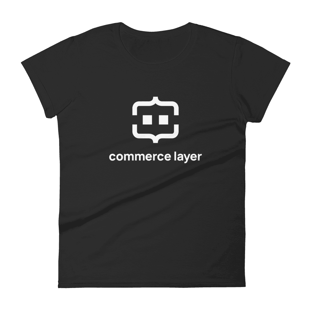 Black Women T-Shirt with White Logo